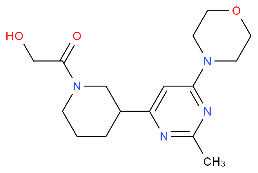 2-{3-[2-methyl-6-(4-morpholinyl)-4-pyrimidinyl]-1-piperidinyl}-2-oxoethanol_Molecular_structure_CAS_)