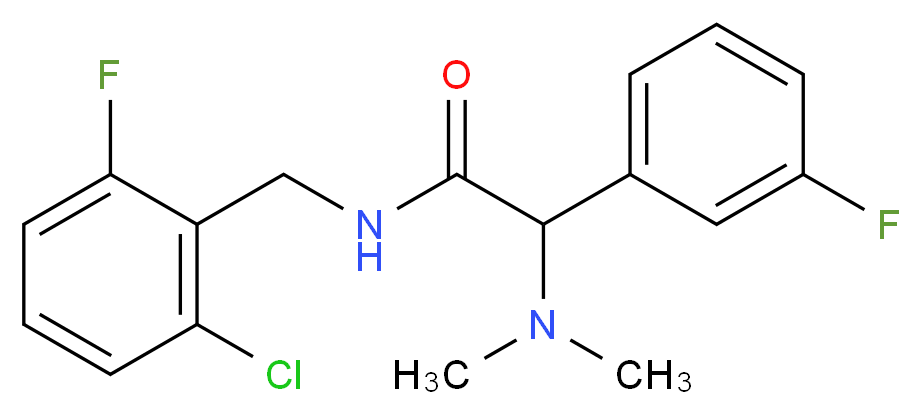 N-(2-chloro-6-fluorobenzyl)-2-(dimethylamino)-2-(3-fluorophenyl)acetamide_Molecular_structure_CAS_)