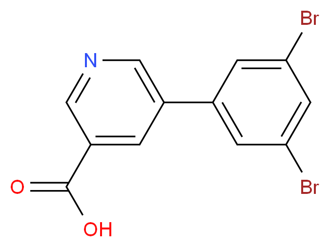 5-(3,5-DIBROMOPHENYL)PYRIDINE-3-CARBOXYLIC ACID_Molecular_structure_CAS_)