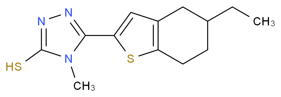 5-(5-ethyl-4,5,6,7-tetrahydro-1-benzothien-2-yl)-4-methyl-4H-1,2,4-triazole-3-thiol_Molecular_structure_CAS_)