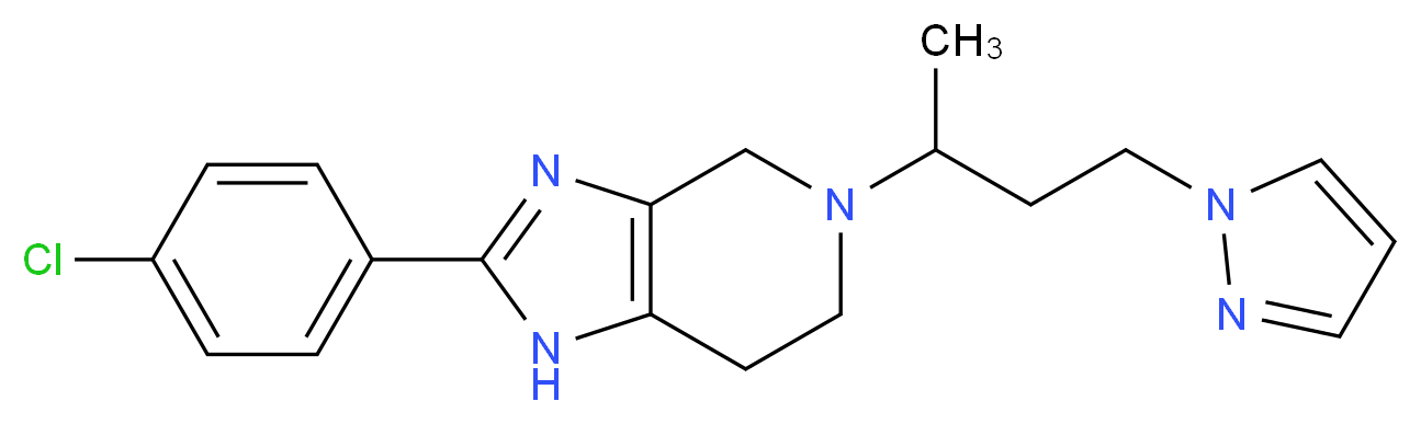 2-(4-chlorophenyl)-5-[1-methyl-3-(1H-pyrazol-1-yl)propyl]-4,5,6,7-tetrahydro-1H-imidazo[4,5-c]pyridine_Molecular_structure_CAS_)