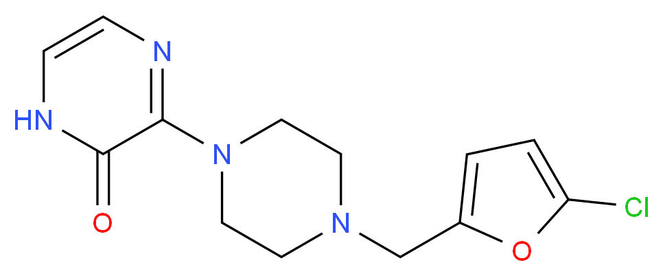3-{4-[(5-chloro-2-furyl)methyl]piperazin-1-yl}pyrazin-2(1H)-one_Molecular_structure_CAS_)