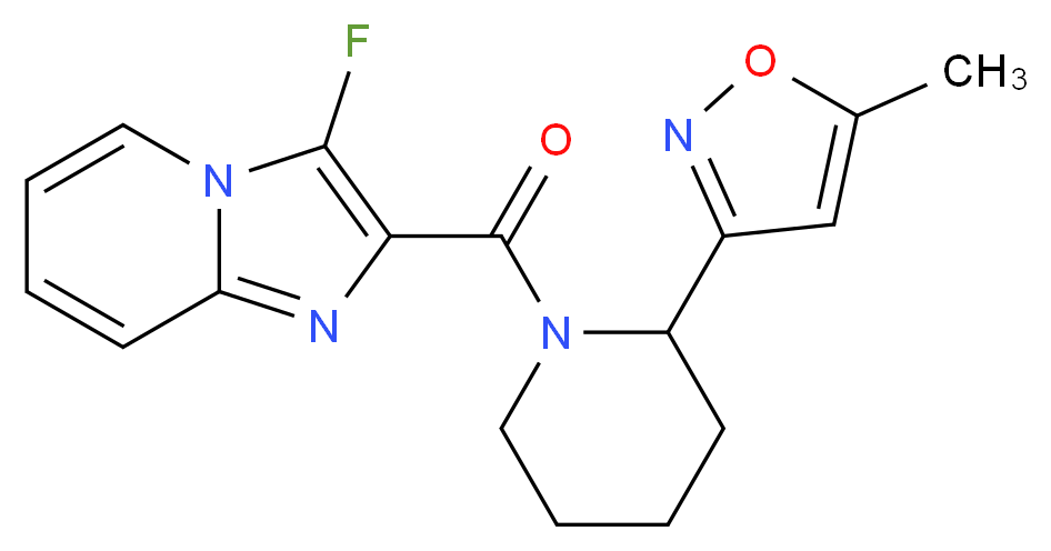 3-fluoro-2-{[2-(5-methyl-3-isoxazolyl)-1-piperidinyl]carbonyl}imidazo[1,2-a]pyridine_Molecular_structure_CAS_)