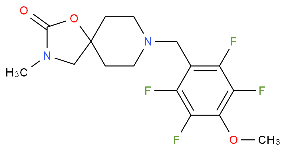 3-methyl-8-(2,3,5,6-tetrafluoro-4-methoxybenzyl)-1-oxa-3,8-diazaspiro[4.5]decan-2-one_Molecular_structure_CAS_)