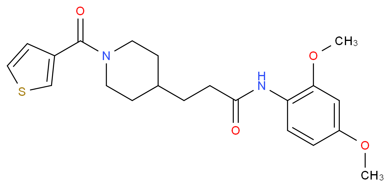 N-(2,4-dimethoxyphenyl)-3-[1-(3-thienylcarbonyl)-4-piperidinyl]propanamide_Molecular_structure_CAS_)
