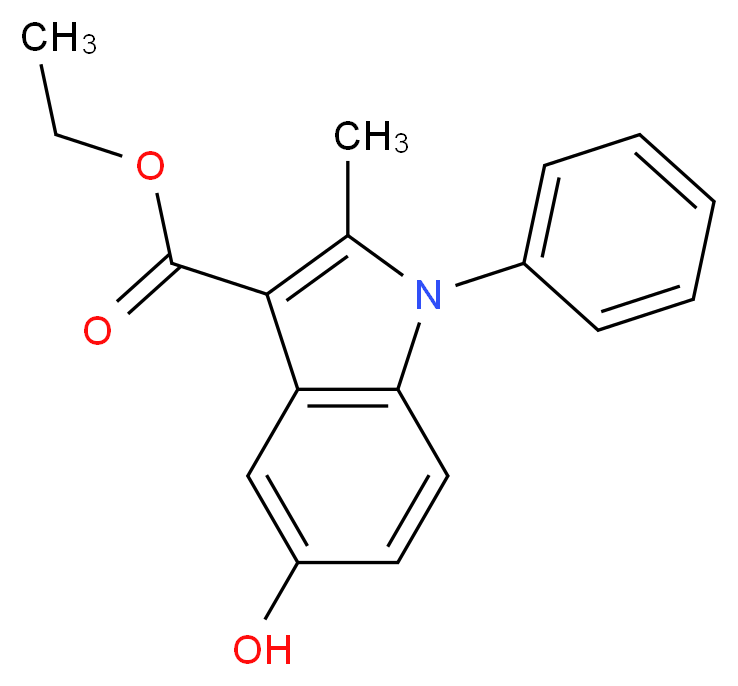 ethyl 5-hydroxy-2-methyl-1-phenyl-1H-indole-3-carboxylate_Molecular_structure_CAS_)