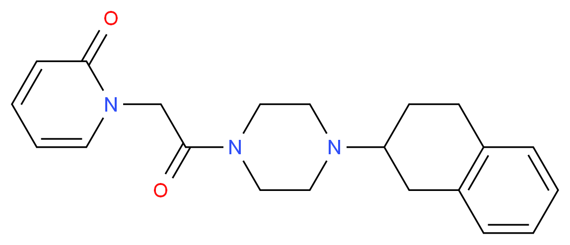 1-{2-oxo-2-[4-(1,2,3,4-tetrahydro-2-naphthalenyl)-1-piperazinyl]ethyl}-2(1H)-pyridinone_Molecular_structure_CAS_)
