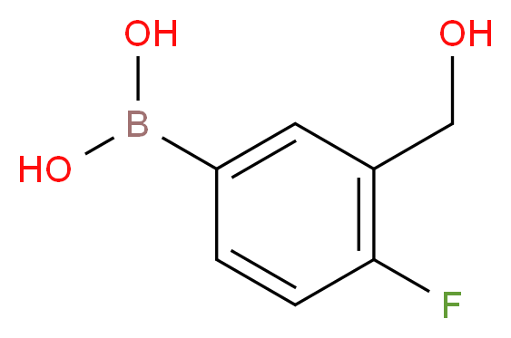 4-FLUORO-3-(HYDROXYMETHYL)BENZENEBORONIC ACID_Molecular_structure_CAS_481681-02-1)