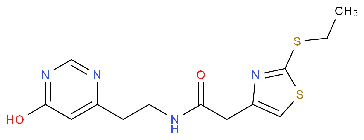 2-[2-(ethylthio)-1,3-thiazol-4-yl]-N-[2-(6-hydroxypyrimidin-4-yl)ethyl]acetamide_Molecular_structure_CAS_)