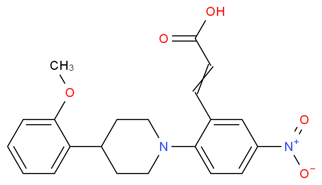 3-{2-[4-(2-methoxyphenyl)piperidino]-5-nitrophenyl}acrylic acid_Molecular_structure_CAS_)