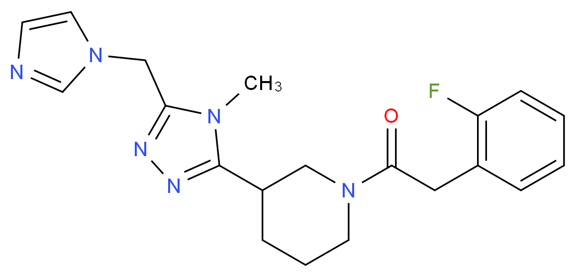 1-[(2-fluorophenyl)acetyl]-3-[5-(1H-imidazol-1-ylmethyl)-4-methyl-4H-1,2,4-triazol-3-yl]piperidine_Molecular_structure_CAS_)