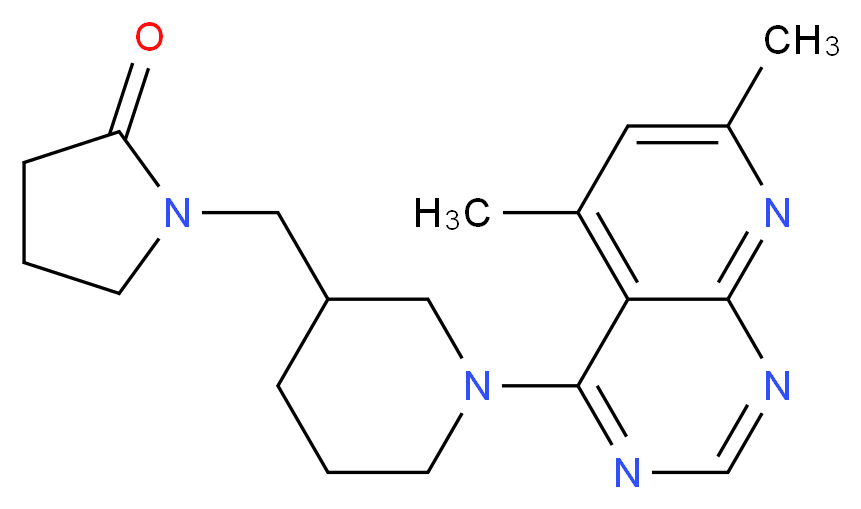 1-{[1-(5,7-dimethylpyrido[2,3-d]pyrimidin-4-yl)piperidin-3-yl]methyl}pyrrolidin-2-one_Molecular_structure_CAS_)