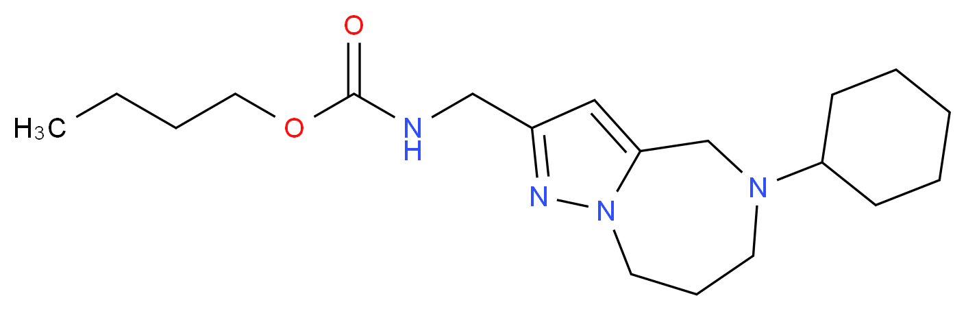butyl [(5-cyclohexyl-5,6,7,8-tetrahydro-4H-pyrazolo[1,5-a][1,4]diazepin-2-yl)methyl]carbamate_Molecular_structure_CAS_)