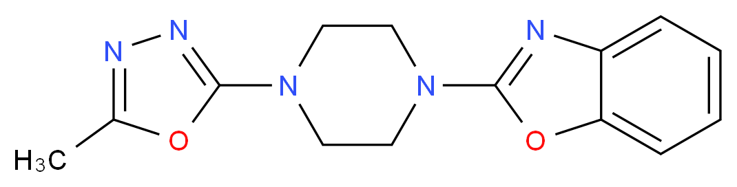 2-[4-(5-methyl-1,3,4-oxadiazol-2-yl)piperazin-1-yl]-1,3-benzoxazole_Molecular_structure_CAS_)