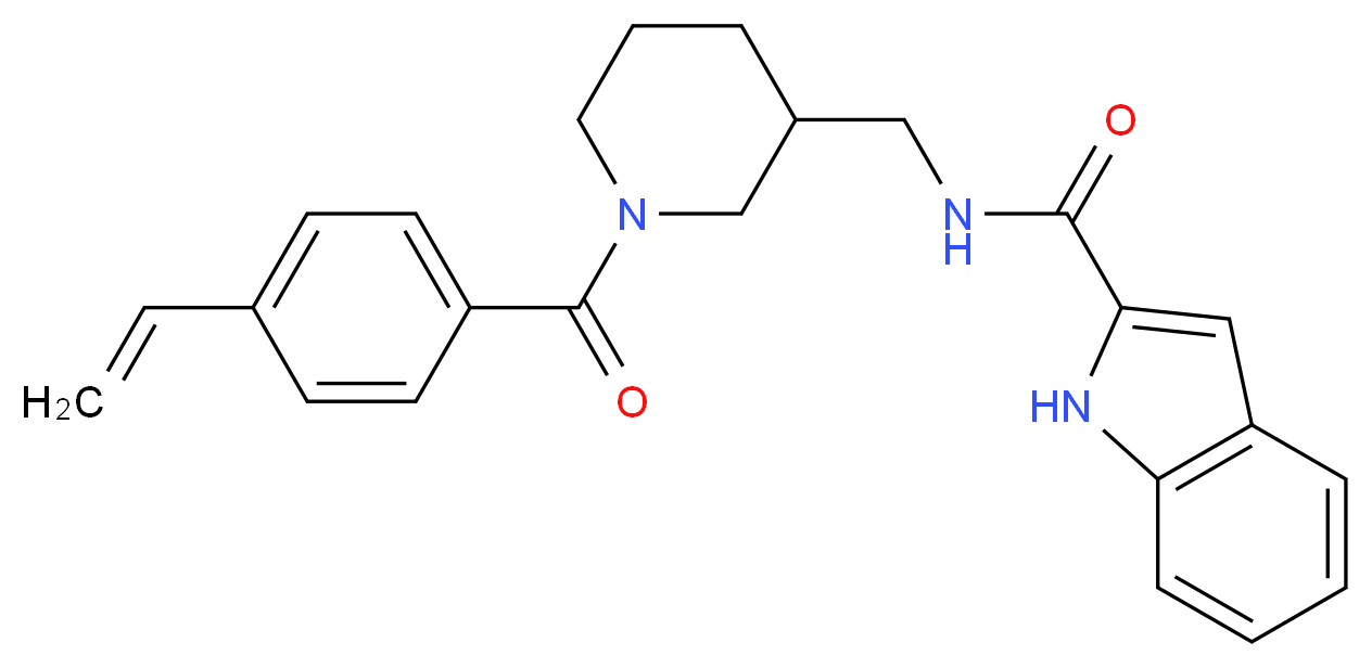 N-{[1-(4-vinylbenzoyl)-3-piperidinyl]methyl}-1H-indole-2-carboxamide_Molecular_structure_CAS_)