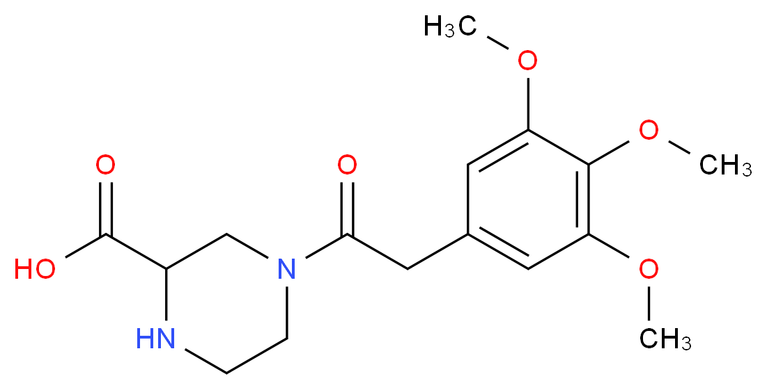 4-[(3,4,5-trimethoxyphenyl)acetyl]piperazine-2-carboxylic acid_Molecular_structure_CAS_)