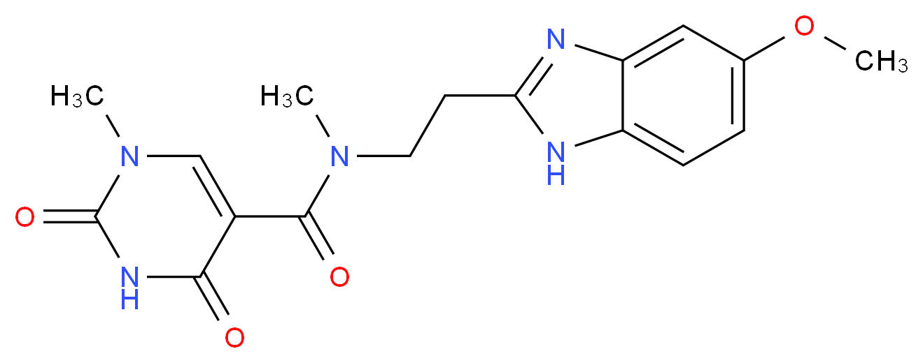 N-[2-(5-methoxy-1H-benzimidazol-2-yl)ethyl]-N,1-dimethyl-2,4-dioxo-1,2,3,4-tetrahydropyrimidine-5-carboxamide_Molecular_structure_CAS_)