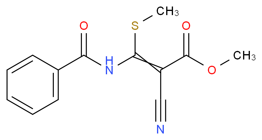 methyl 3-(benzoylamino)-2-cyano-3-(methylthio)acrylate_Molecular_structure_CAS_87693-81-0)