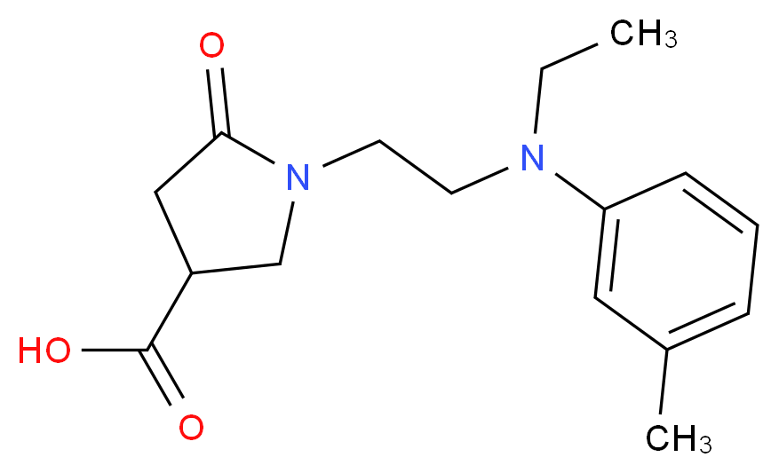 1-{2-[ethyl(3-methylphenyl)amino]ethyl}-5-oxopyrrolidine-3-carboxylic acid_Molecular_structure_CAS_)