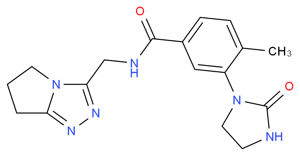N-(6,7-dihydro-5H-pyrrolo[2,1-c][1,2,4]triazol-3-ylmethyl)-4-methyl-3-(2-oxo-1-imidazolidinyl)benzamide_Molecular_structure_CAS_)