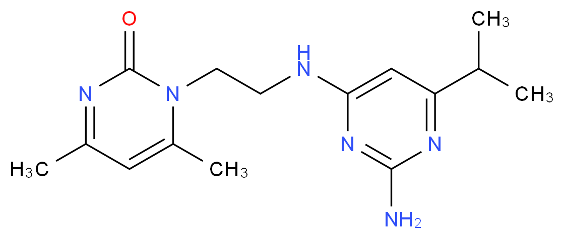 1-{2-[(2-amino-6-isopropylpyrimidin-4-yl)amino]ethyl}-4,6-dimethylpyrimidin-2(1H)-one_Molecular_structure_CAS_)