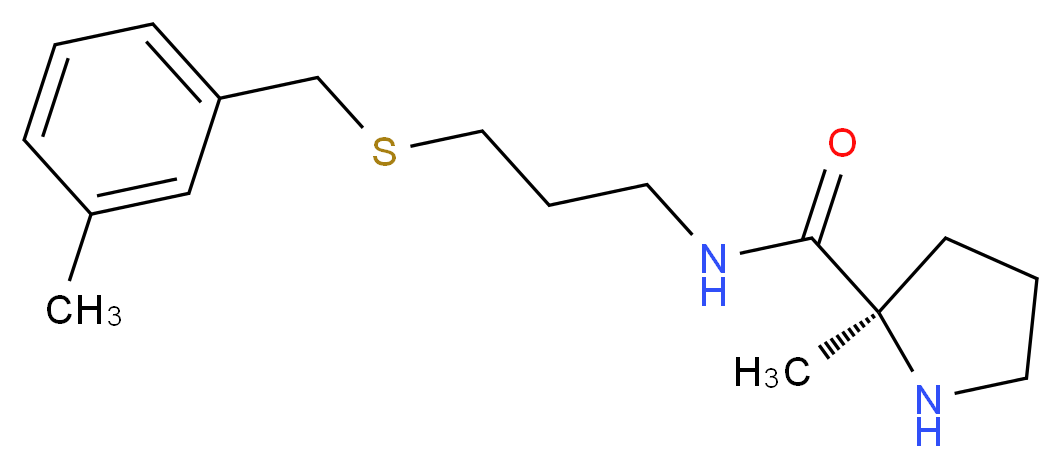 2-methyl-N-{3-[(3-methylbenzyl)thio]propyl}-D-prolinamide_Molecular_structure_CAS_)