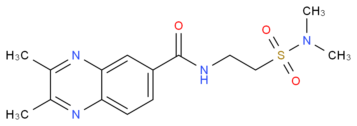 N-{2-[(dimethylamino)sulfonyl]ethyl}-2,3-dimethylquinoxaline-6-carboxamide_Molecular_structure_CAS_)
