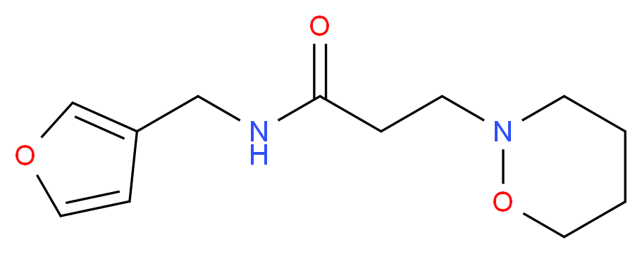 N-(3-furylmethyl)-3-(1,2-oxazinan-2-yl)propanamide_Molecular_structure_CAS_)