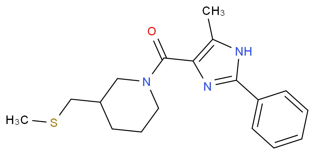 1-[(5-methyl-2-phenyl-1H-imidazol-4-yl)carbonyl]-3-[(methylthio)methyl]piperidine_Molecular_structure_CAS_)