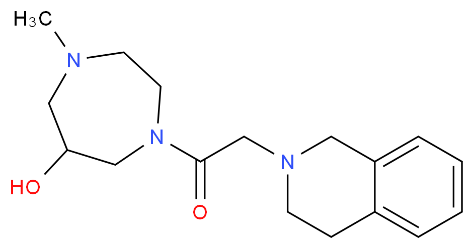 1-(3,4-dihydroisoquinolin-2(1H)-ylacetyl)-4-methyl-1,4-diazepan-6-ol_Molecular_structure_CAS_)