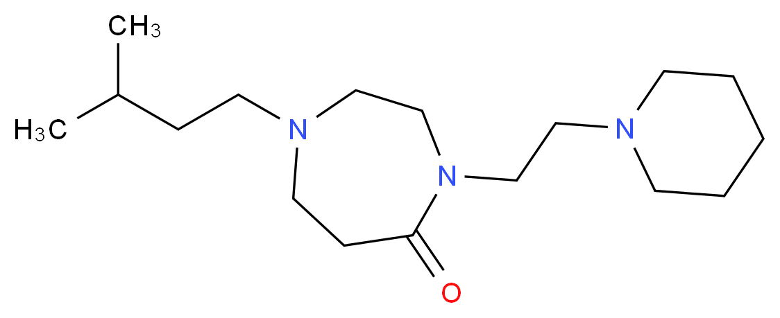 1-(3-methylbutyl)-4-[2-(1-piperidinyl)ethyl]-1,4-diazepan-5-one_Molecular_structure_CAS_)