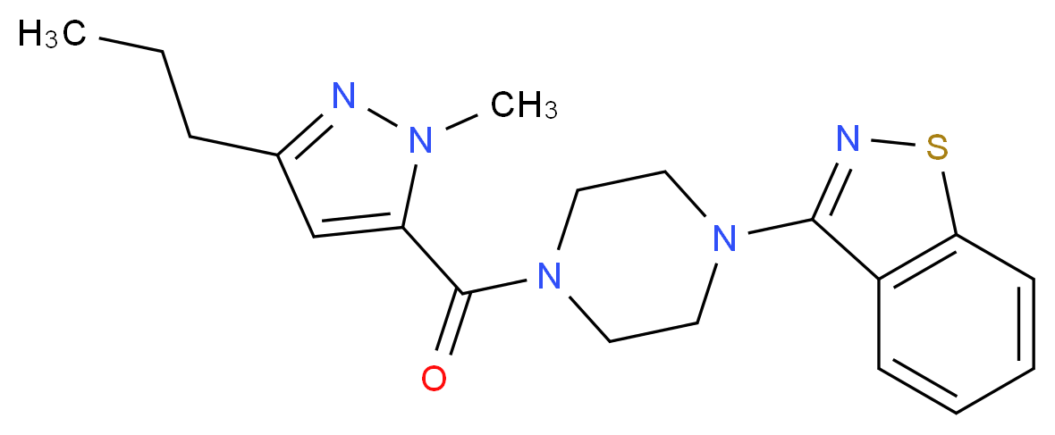 3-{4-[(1-methyl-3-propyl-1H-pyrazol-5-yl)carbonyl]-1-piperazinyl}-1,2-benzisothiazole_Molecular_structure_CAS_)