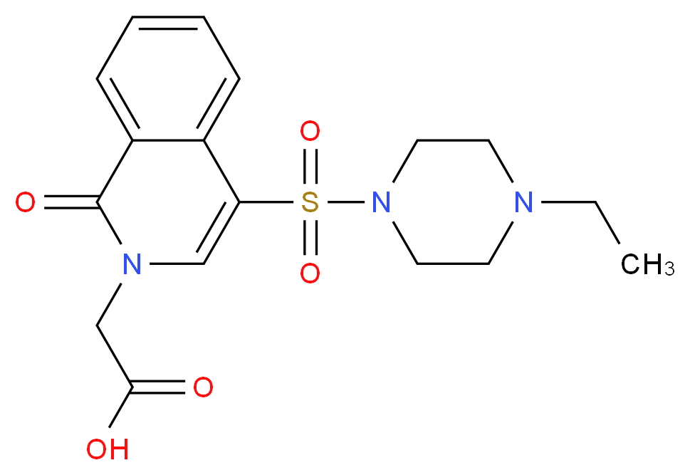 [4-[(4-Ethylpiperazin-1-yl)sulfonyl]-1-oxoisoquinolin-2(1H)-yl]acetic acid_Molecular_structure_CAS_)