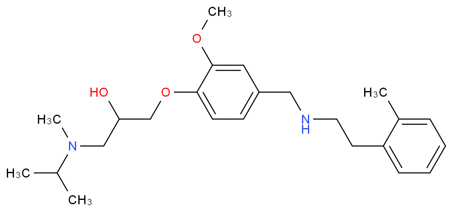 1-[isopropyl(methyl)amino]-3-[2-methoxy-4-({[2-(2-methylphenyl)ethyl]amino}methyl)phenoxy]-2-propanol_Molecular_structure_CAS_)