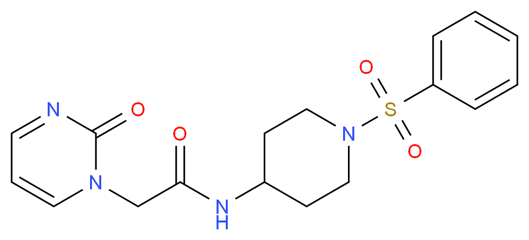 2-(2-oxopyrimidin-1(2H)-yl)-N-[1-(phenylsulfonyl)piperidin-4-yl]acetamide_Molecular_structure_CAS_)