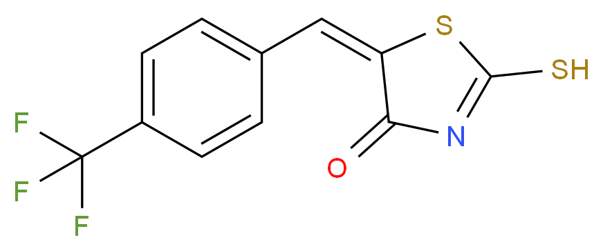 (5E)-2-mercapto-5-[4-(trifluoromethyl)benzylidene]-1,3-thiazol-4(5H)-one_Molecular_structure_CAS_99460-76-1)