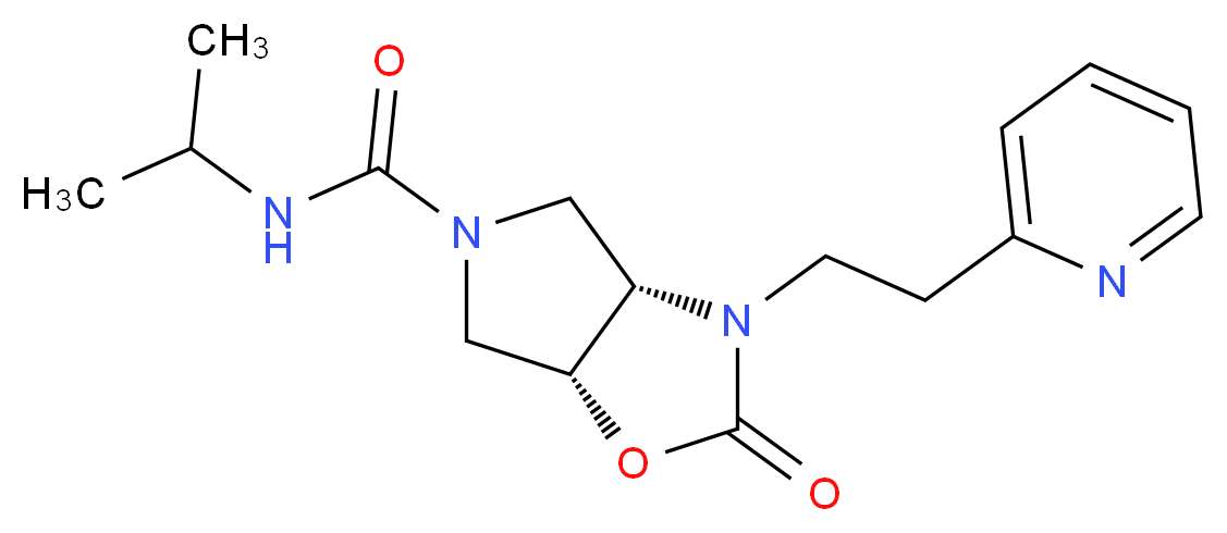 (3aS*,6aR*)-N-isopropyl-2-oxo-3-[2-(2-pyridinyl)ethyl]hexahydro-5H-pyrrolo[3,4-d][1,3]oxazole-5-carboxamide_Molecular_structure_CAS_)