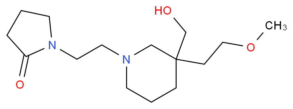 1-{2-[3-(hydroxymethyl)-3-(2-methoxyethyl)-1-piperidinyl]ethyl}-2-pyrrolidinone_Molecular_structure_CAS_)