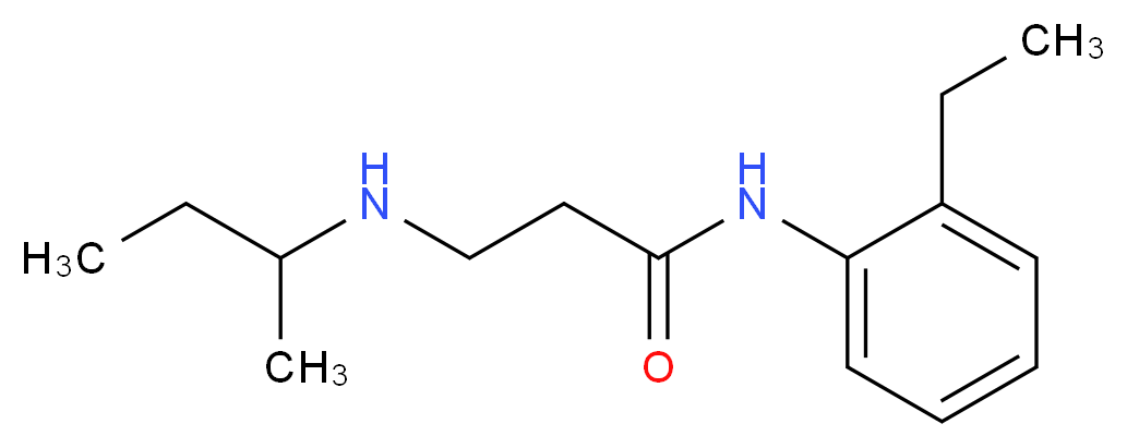 3-(sec-butylamino)-N-(2-ethylphenyl)propanamide_Molecular_structure_CAS_)
