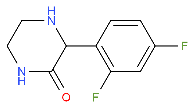 3-(2,4-DIFLUORO-PHENYL)-PIPERAZIN-2-ONE_Molecular_structure_CAS_)