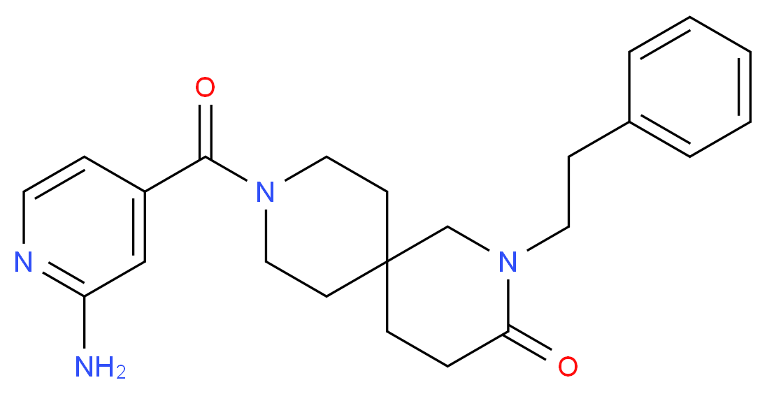 9-(2-aminoisonicotinoyl)-2-(2-phenylethyl)-2,9-diazaspiro[5.5]undecan-3-one_Molecular_structure_CAS_)