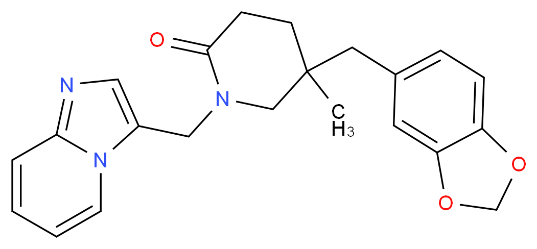 5-(1,3-benzodioxol-5-ylmethyl)-1-(imidazo[1,2-a]pyridin-3-ylmethyl)-5-methylpiperidin-2-one_Molecular_structure_CAS_)