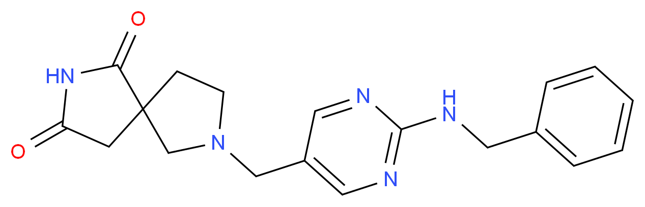 7-{[2-(benzylamino)pyrimidin-5-yl]methyl}-2,7-diazaspiro[4.4]nonane-1,3-dione_Molecular_structure_CAS_)