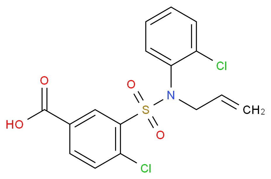 3-[Allyl-(2-chloro-phenyl)-sulfamoyl]-4-chloro-benzoic acid_Molecular_structure_CAS_)