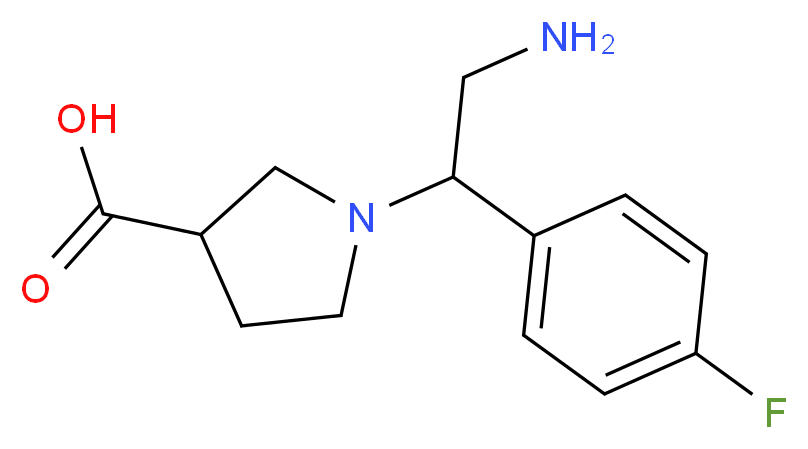 1-[2-AMINO-1-(4-FLUORO-PHENYL)-ETHYL]-PYRROLIDINE-3-CARBOXYLIC ACID_Molecular_structure_CAS_886364-02-9)