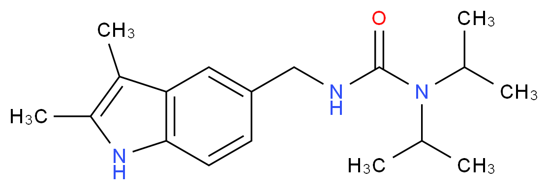 N'-[(2,3-dimethyl-1H-indol-5-yl)methyl]-N,N-diisopropylurea_Molecular_structure_CAS_)