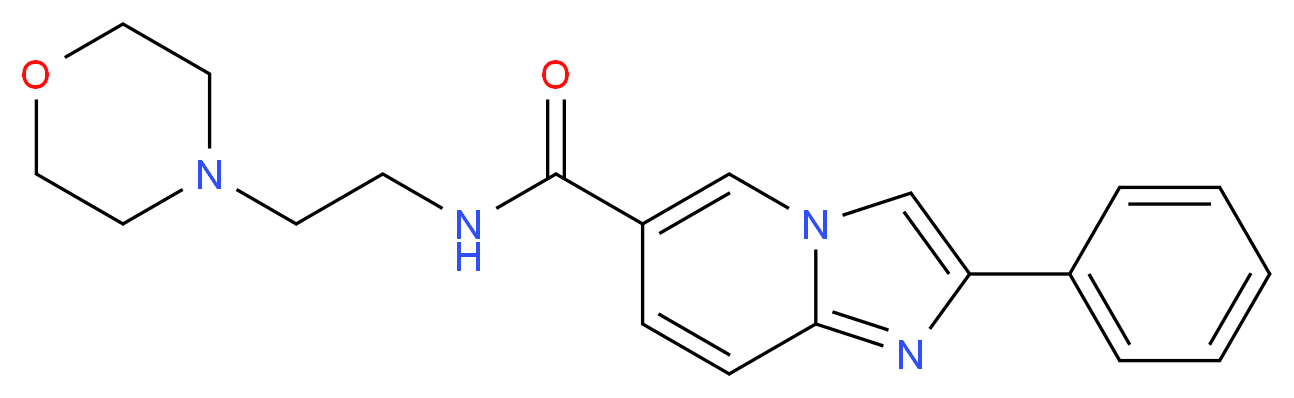 N-(2-morpholin-4-ylethyl)-2-phenylimidazo[1,2-a]pyridine-6-carboxamide_Molecular_structure_CAS_)