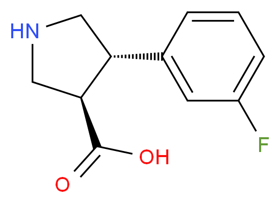 (3R,4S)-4-(3-fluorophenyl)pyrrolidine-3-carboxylic acid_Molecular_structure_CAS_1260601-79-3)
