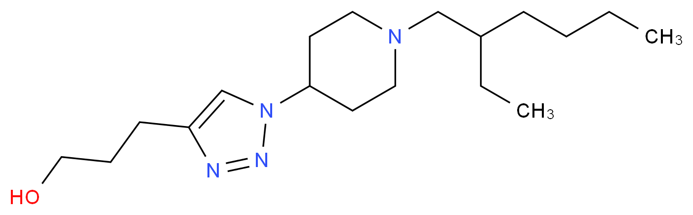 3-{1-[1-(2-ethylhexyl)piperidin-4-yl]-1H-1,2,3-triazol-4-yl}propan-1-ol_Molecular_structure_CAS_)