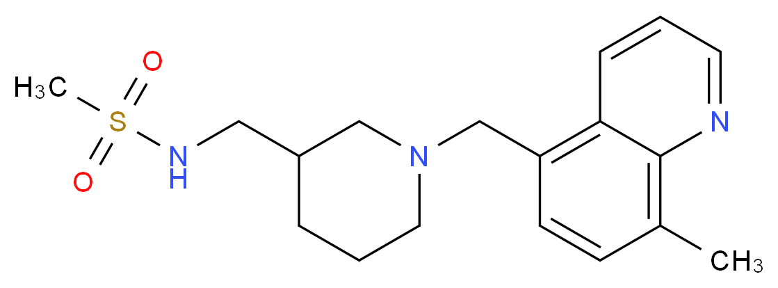 N-({1-[(8-methylquinolin-5-yl)methyl]piperidin-3-yl}methyl)methanesulfonamide_Molecular_structure_CAS_)